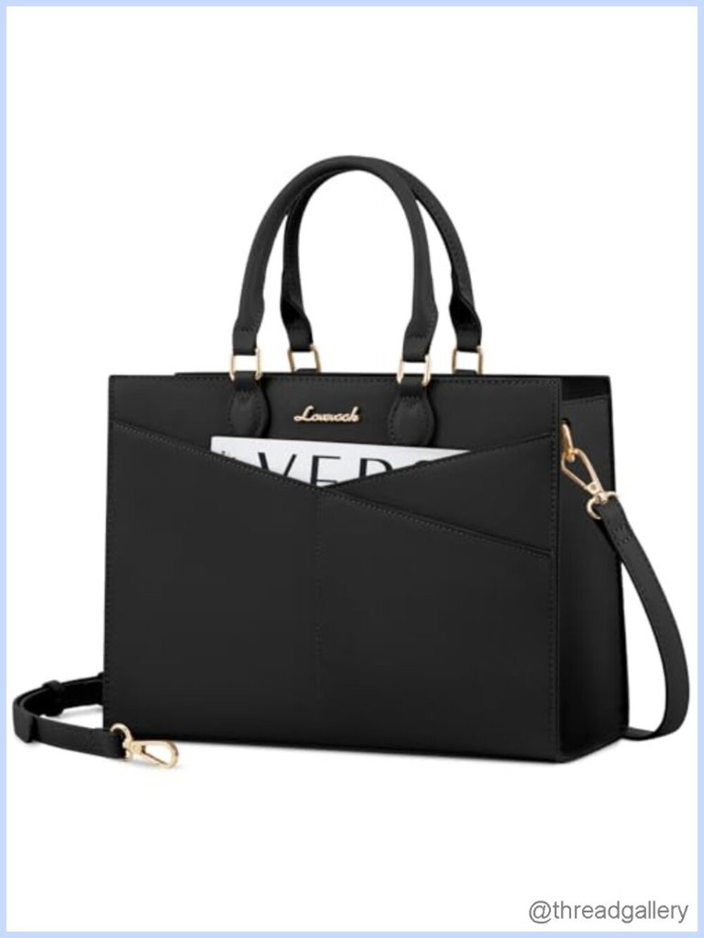 LOVEVOOK Satchel Handbag PU Leather Tote Shoulder Crossbody Purse